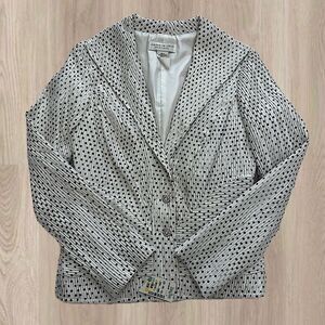 Jackie Jon New York Spotted Blazer with Floral Rhinestone Buttons